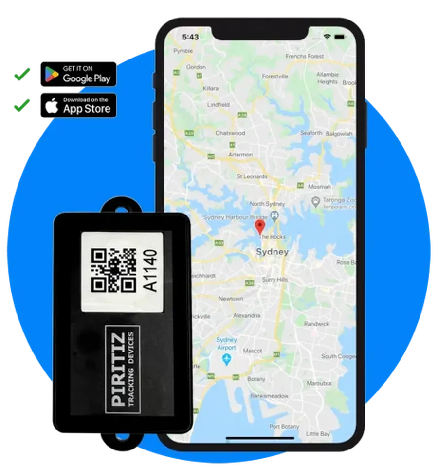 Piritiz GPS tracker — compact battery-powered tracking device for trailers, vehicles and fleet equipment