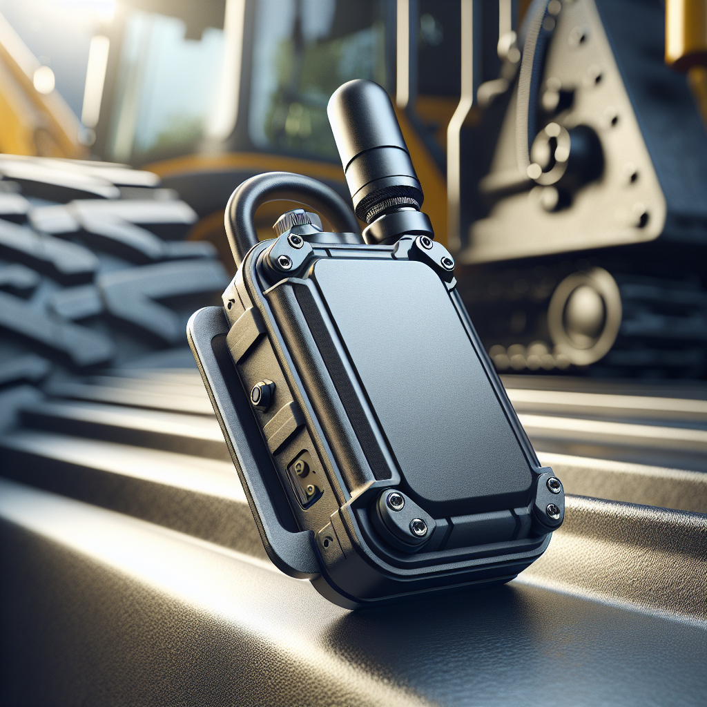 gps equipment tracking - GPS tracking device mounted on machinery