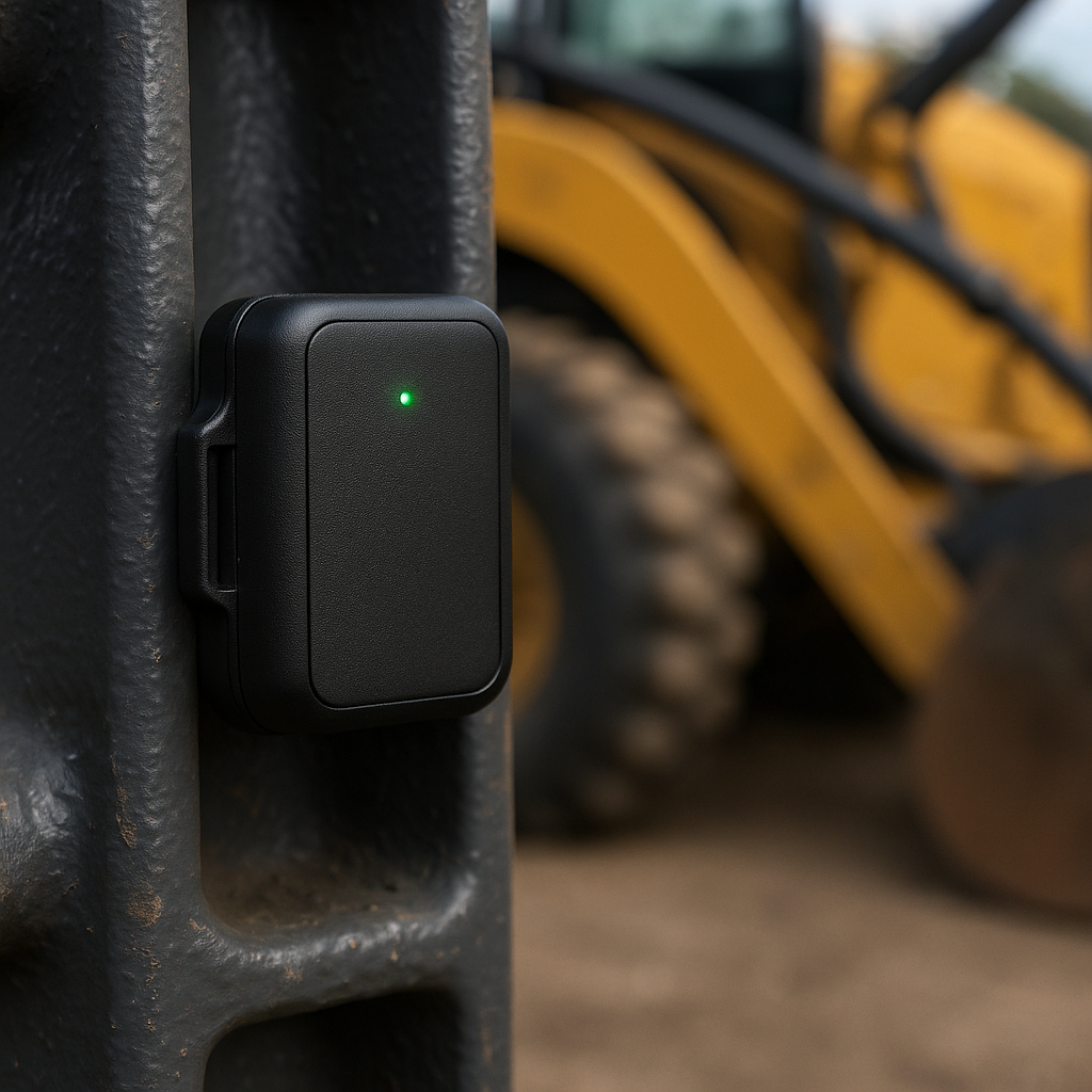 gps tracking device for rental equipment - GPS tracking device mounted on machinery