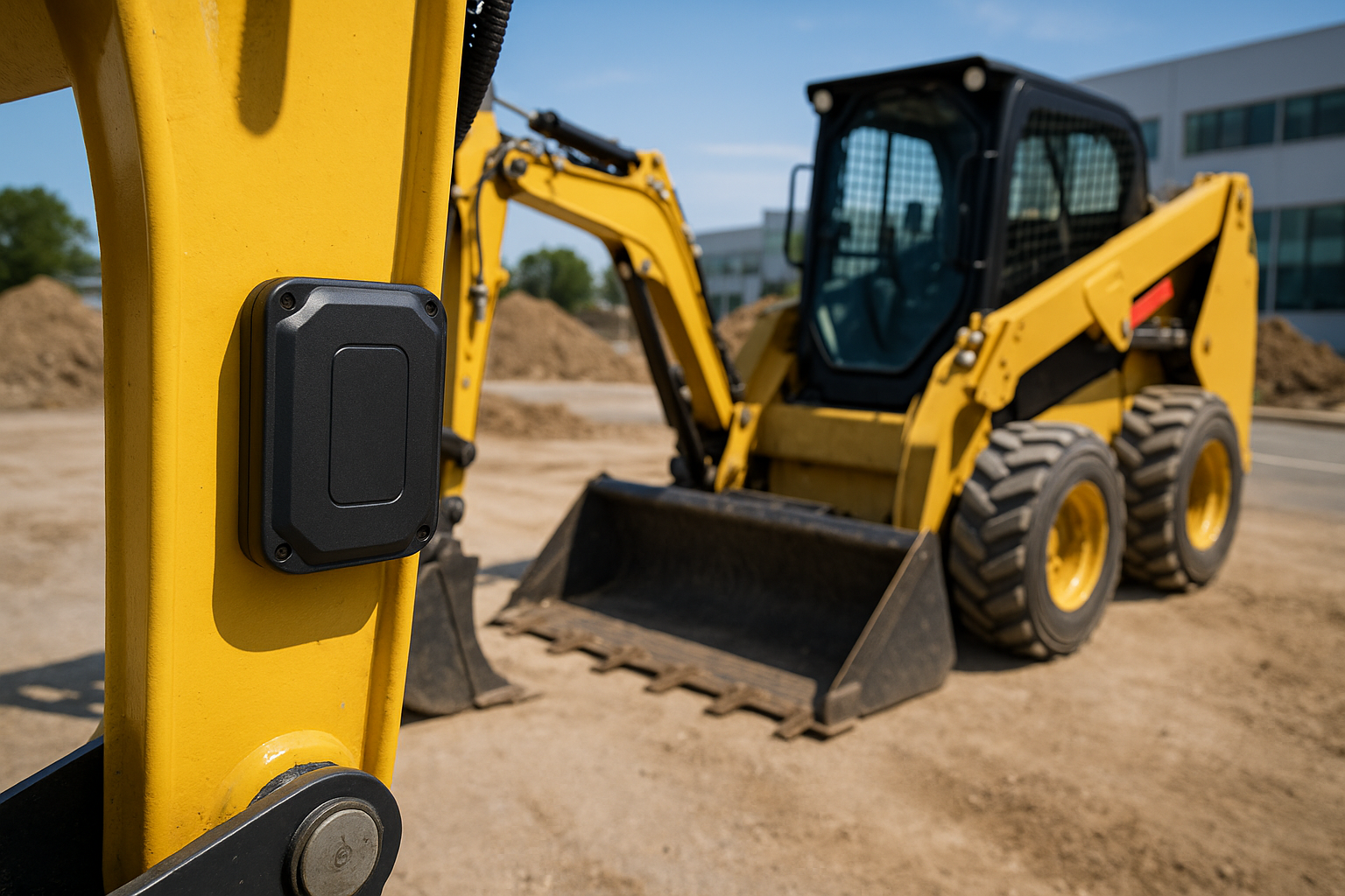 best gps fleet tracking small business - GPS tracking device mounted on machinery